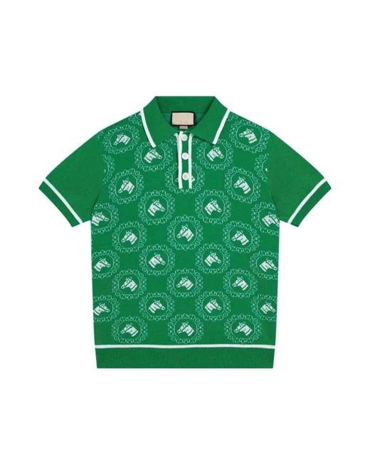 Gucci Green Polo Shirts for men