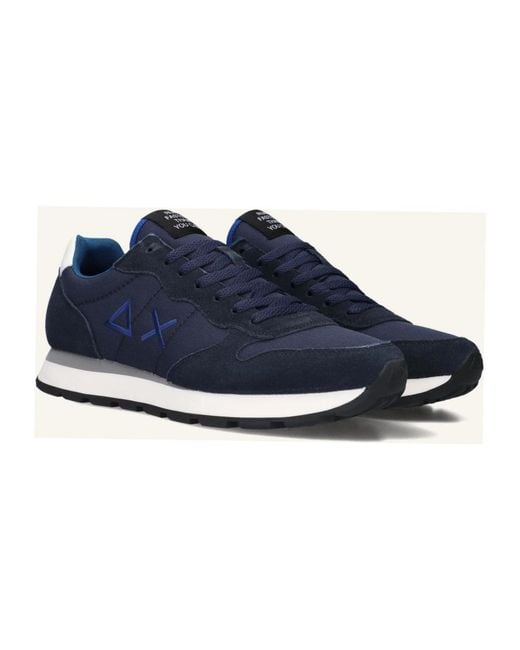 Sun 68 Tom Solid Sneaker in het Blue voor heren