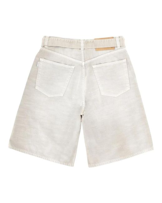 Haikure White Denim Shorts for men