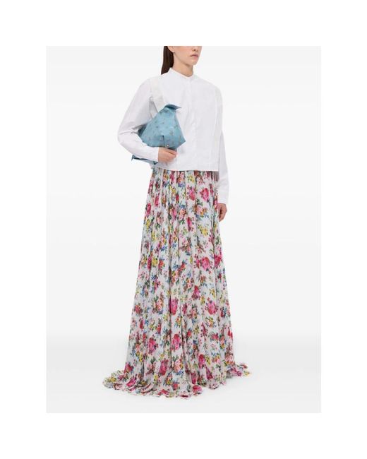 MSGM Rokken ,Wit ,Maxi Rok in het Blue