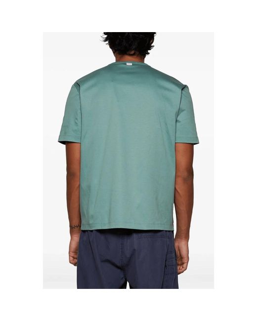 Lanvin Tops ,Groen ,Katoen Groen Katoenen Essentieel T-Shirt in het Green voor heren