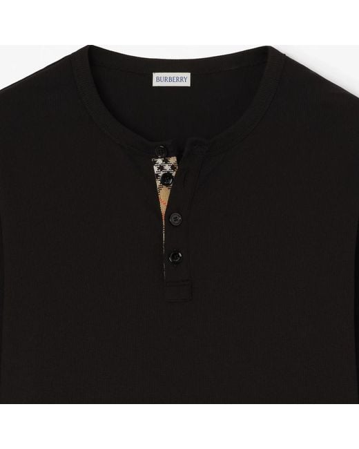 Burberry Black Long Sleeve T-Shirts for men
