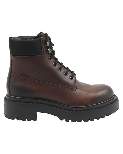 Prada Schnürstiefel in Brown für Herren