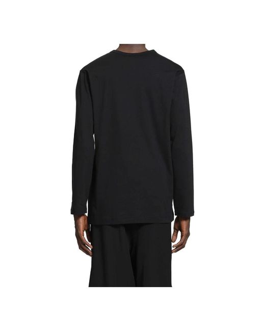 Yohji Yamamoto Black Long Sleeve T-Shirts for men