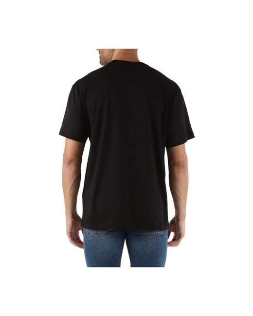 Versace Baumwolllogo-druck-regular-fit-t-shirt in Black für Herren
