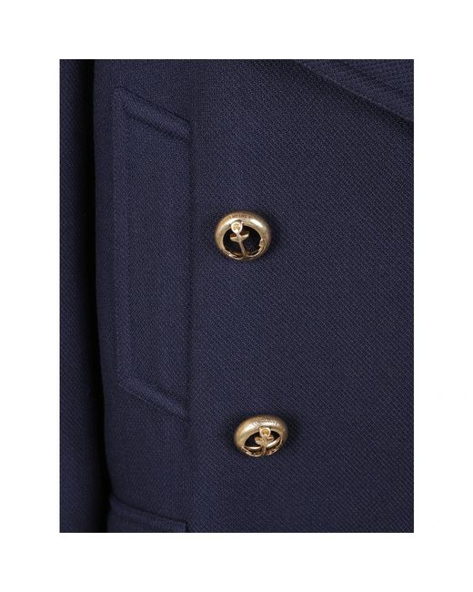 Balenciaga Blue Double-Breasted Coats