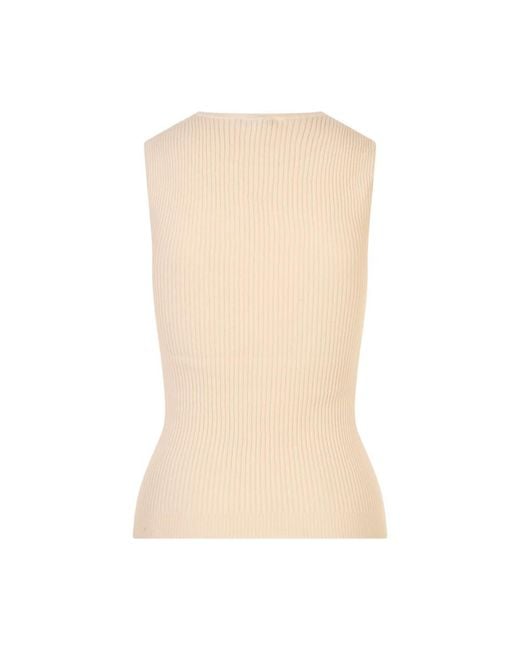 Peserico Natural Sleeveless Tops