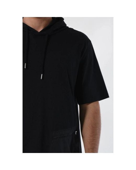 Armani Exchange Baumwoll-hoodie-t-shirt mit fronttasche in Black für Herren