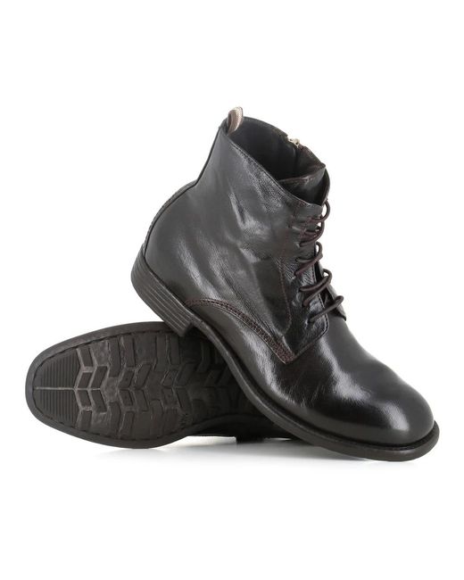 Officine Creative Black Lace-Up Boots