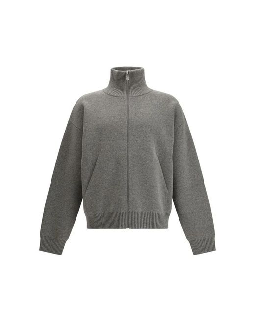 Axel Arigato Truien & Vesten ,Grijs ,Wol Grijze Zip-Up Cardigan Met Hoge Kraag in het Gray voor heren
