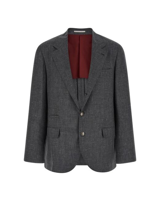 Brunello Cucinelli Black Blazers for men