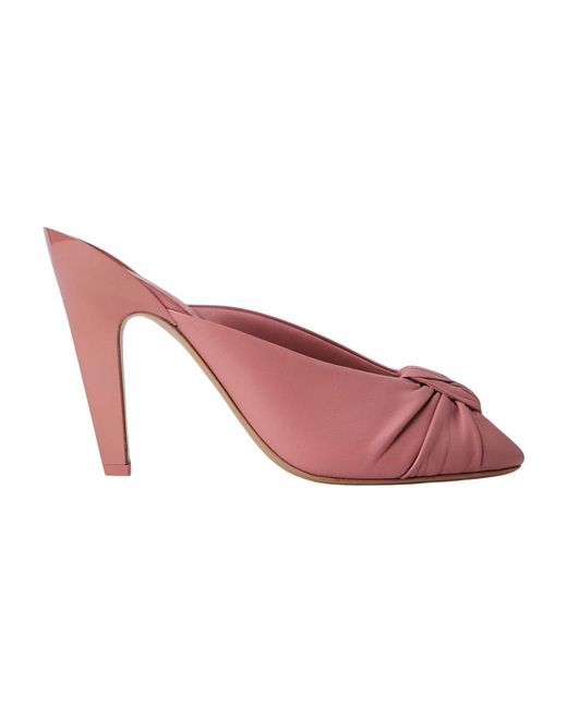 Chloé Pink Heeled Mules
