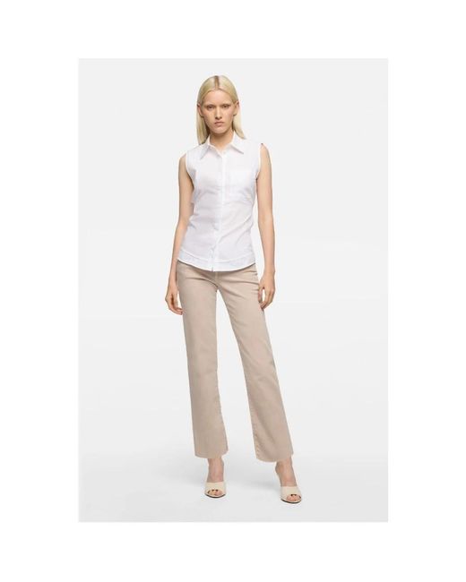 7 For All Mankind Natural Cropped Jeans