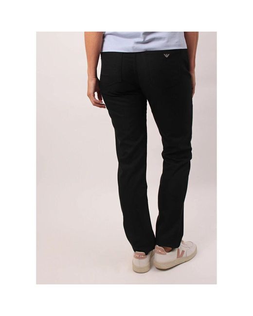 Straight Trousers di Emporio Armani in Black da Uomo