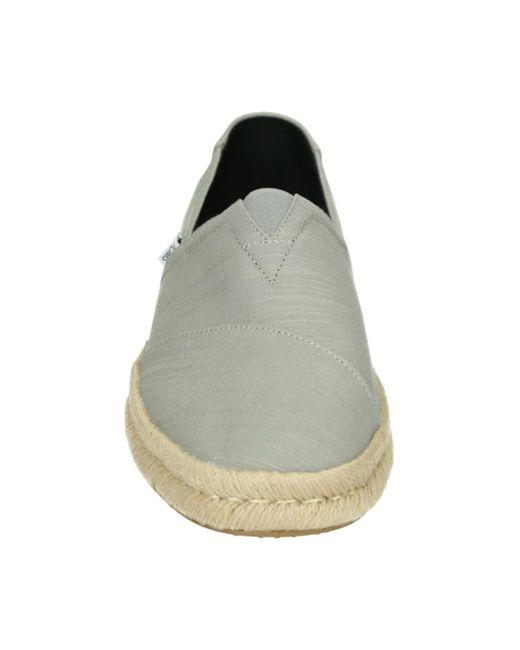 TOMS Schoenen ,Grijs ,Linnen Lichtgrijze Instappers in het Gray voor heren