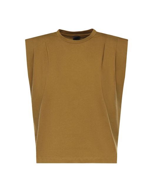 Pinko Green Sleeveless Tops