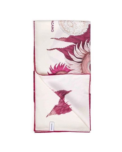 Ferragamo Pink Silk Scarves