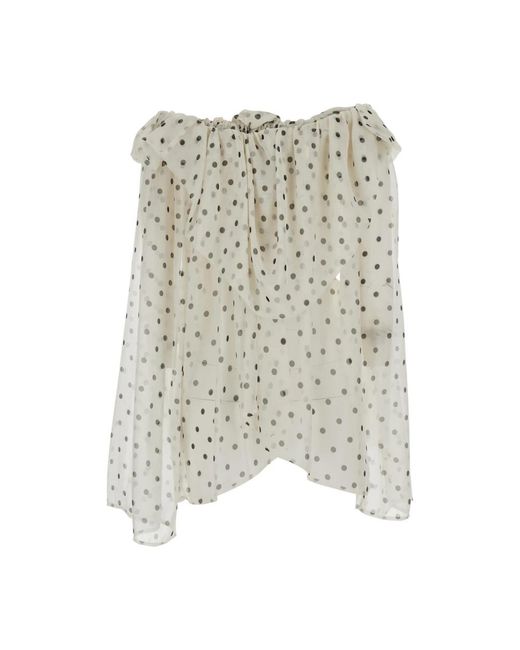 MSGM Overhemden ,Wit ,Pois Top in het White
