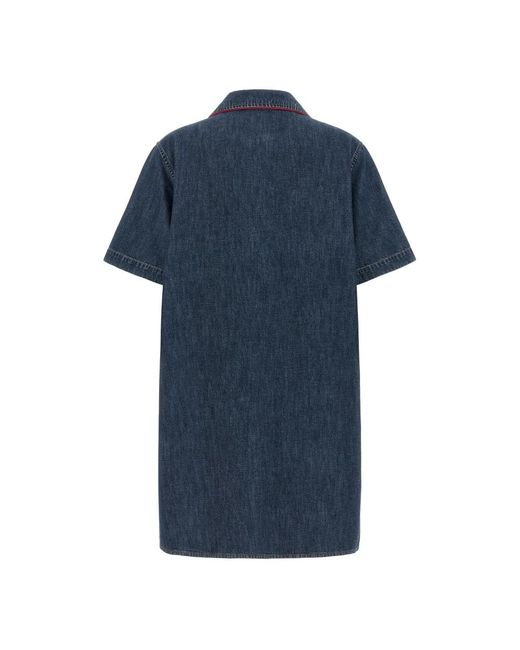 Valentino Garavani Blue Shirt Dresses