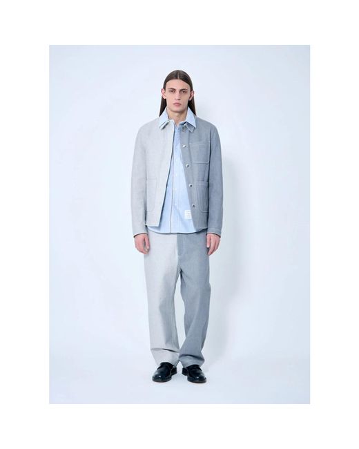 Thom Browne Blue Light Jackets for men