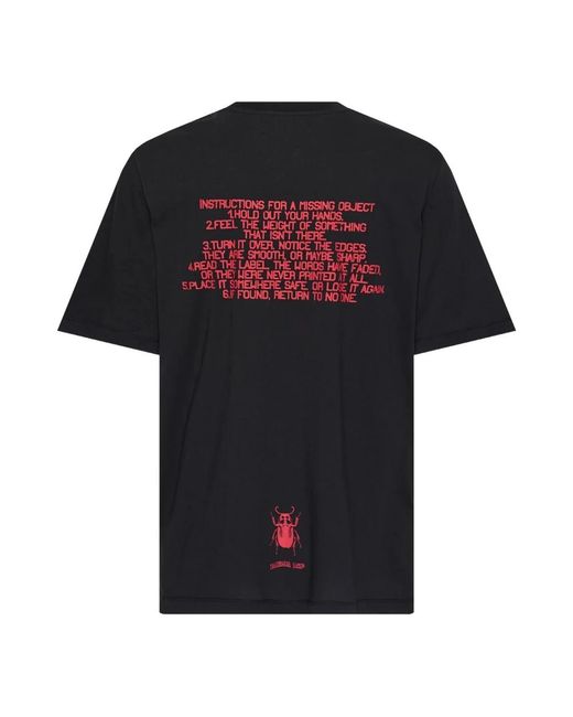 OAMC Regular Tee Stencil Print in het Black voor heren