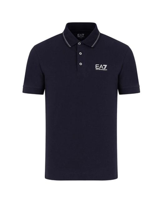 EA7 Blue Polo Shirts for men