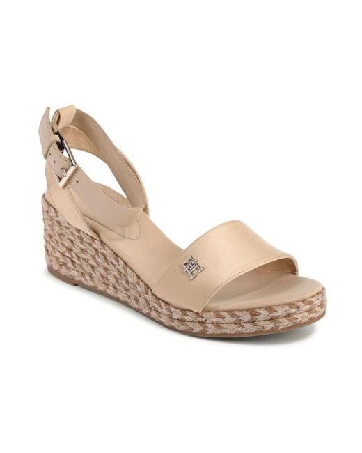 Tommy Hilfiger Natural Keilsandalen