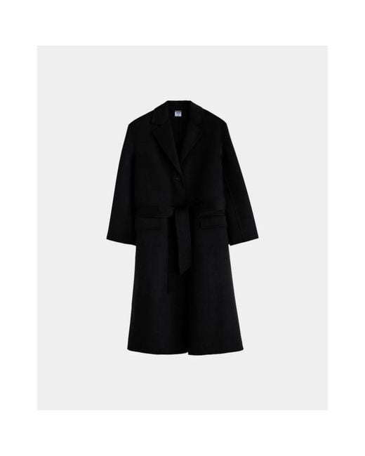 Aspesi Black Belted Coats
