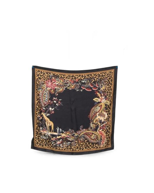 Etro Metallic Silk Scarves