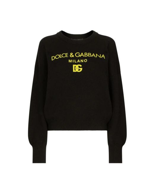 Dolce & Gabbana Black Kaschmirpullover