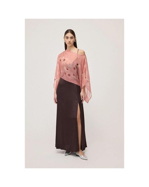 Ottod'Ame Poncho in het Pink