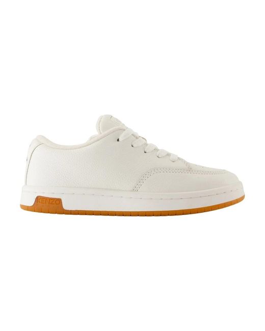 KENZO White Weiße Leder Low Top Sneakers