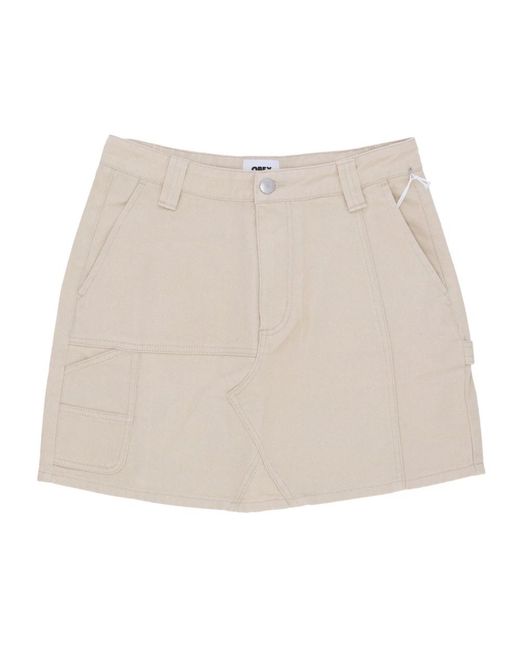 Obey Natural Denim Skirts