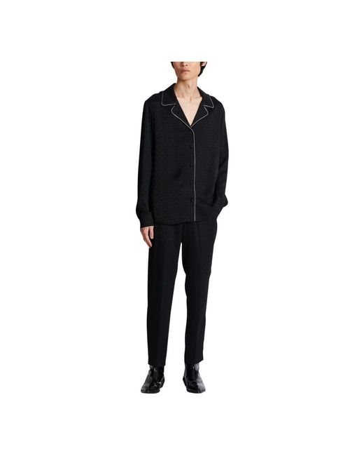 Pantaloni in jacquard con monogramma di raso di Balmain in Black da Uomo