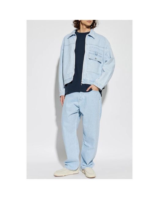 Maison Kitsuné Blue Straight Jeans for men
