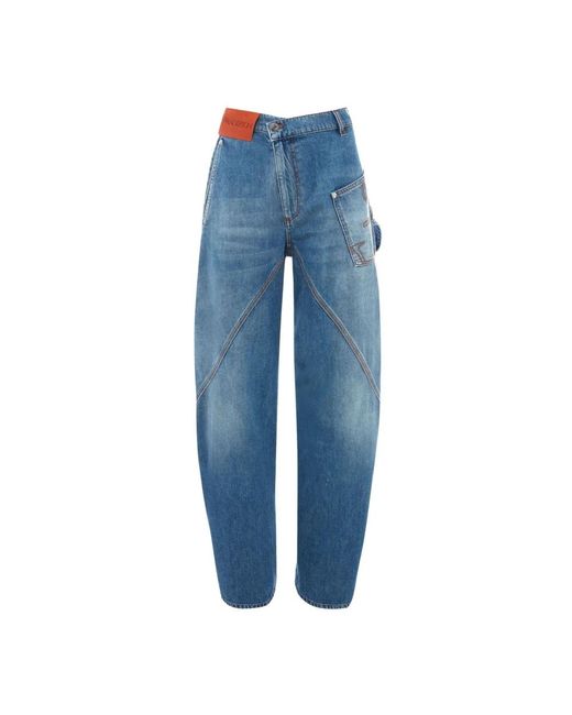 J.W. Anderson Hellblaue twisted workwear jeans in Blue für Herren