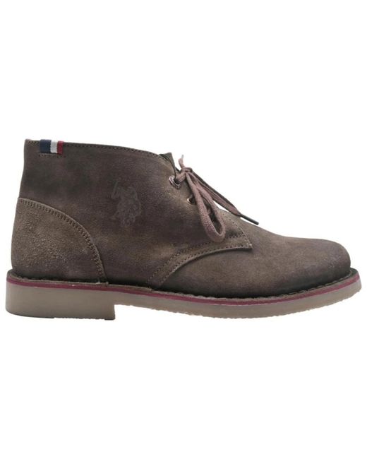 U.S. POLO ASSN. Gray Lace-Up Boots for men