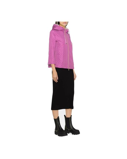 Herno Omkeerbaar Jack Met Monogramprint in het Purple