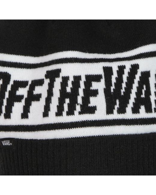 Vans Accessoires ,Zwart ,Nylon Pom Pom Muts Zwart/Wit in het Black voor heren