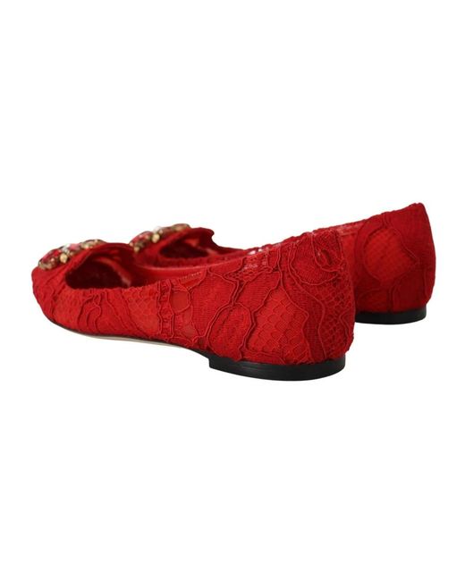 Shoes > flats > ballerinas Dolce & Gabbana en coloris Red