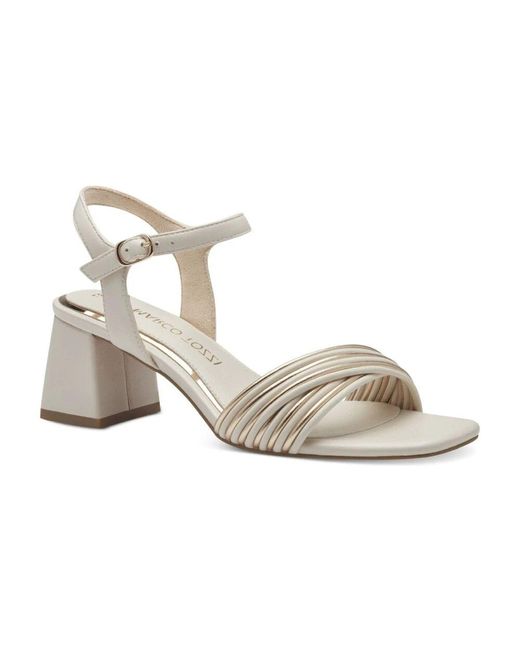 Marco Tozzi Metallic Flache Sandalen Für Frauen