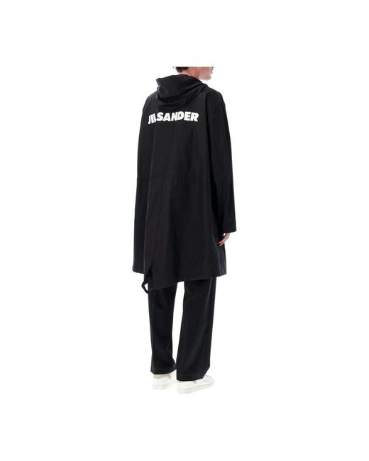 Jil Sander Logo Parka in het Black voor heren