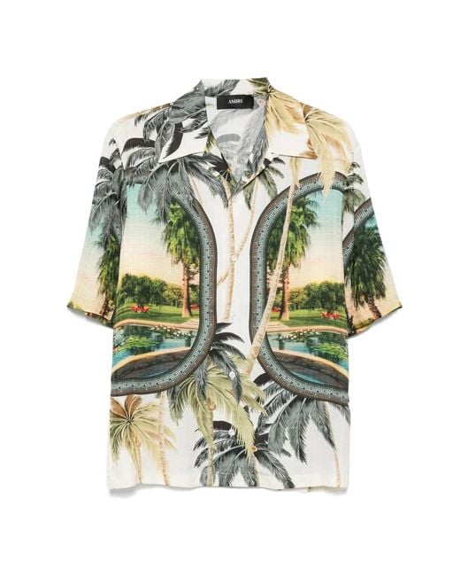 Amiri Green Short Sleeve Shirts for men