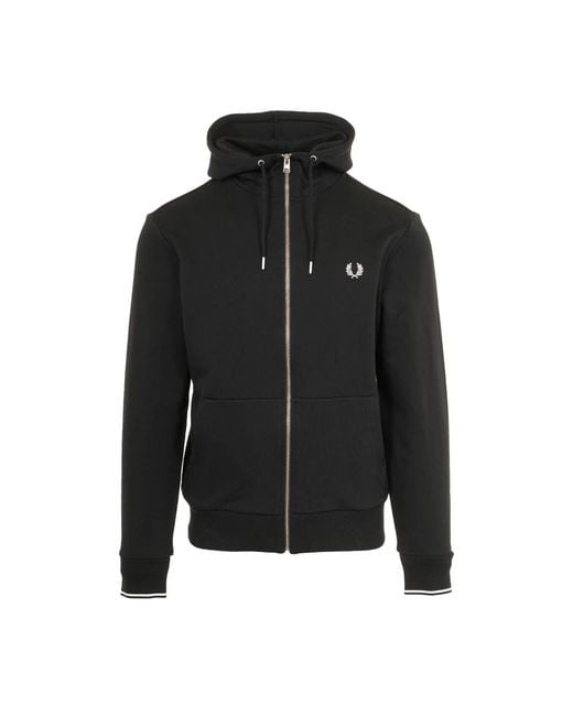 Fred Perry Black Zip-Throughs for men