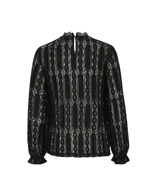 Cream Black Blouses