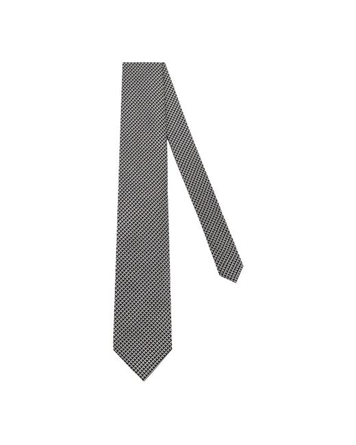 Tom Ford Accessoires ,Veelkleurig ,Micro-Pattern Zijden Stropdas in het Black voor heren