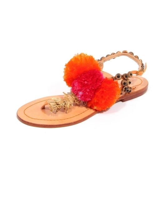 Flat Sandals Maliparmi en coloris Orange