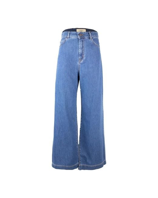 Max Mara Wide Jeans in het Blue