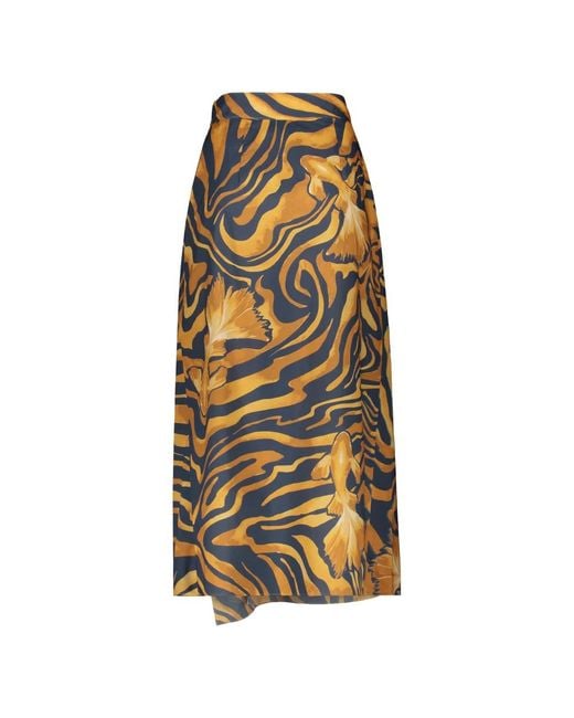 Alberta Ferretti Metallic Maxi Skirts