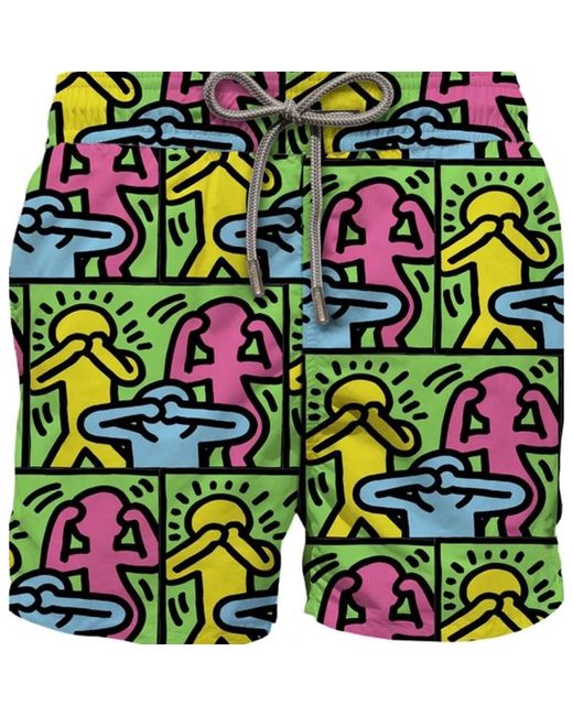 Mc2 Saint Barth Badmode ,Veelkleurig ,Zeekleding Met Zwemkledingprints in het Green voor heren
